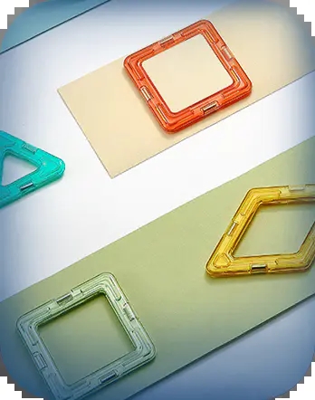 Transparent Magnetic Tiles for Creative Building