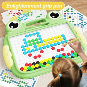 Children Magnetic Drawing Board Toys Large Doodle Board with Magnet Beads and Pen Cute frogs Montessori Gift for Boys and Girls