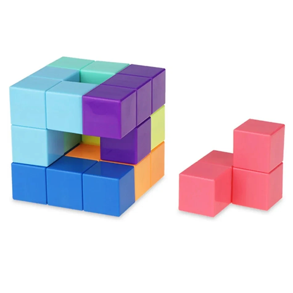 3x3x3 Puzzle Cube for Cognitive Skill Development and DIY Magnetic Blocks for Kids Learning