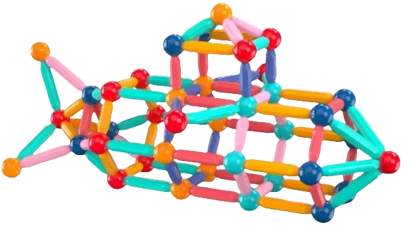 magnetic toys factory for educational use illustration