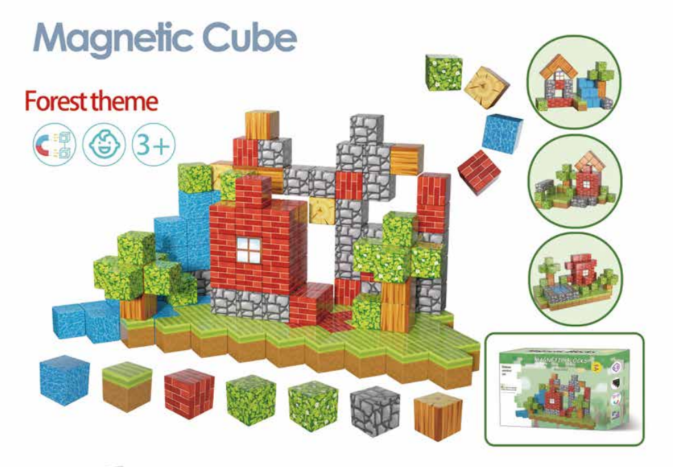 Forest Themed Magnetic Cube Toy