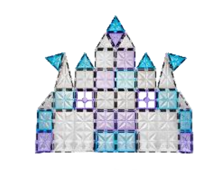 Transparent Magnetic Castle Tiles - 3D Building Blocks for Kids