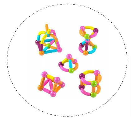 STEM Magnetic Stick and Ball Building Set - 3D Geometric Construction for Kids