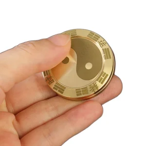 Magnetic Yin Yang Tai Chi Push Coin Fidget Toys Spinner EDC Metal Fidget Slider with Magnets