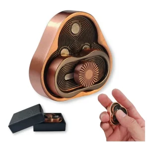 Custom Spinner EDC Toys Metal Copper Triangle Rotary Hand Push Magnetic Swivel EDC  Fidget Slider