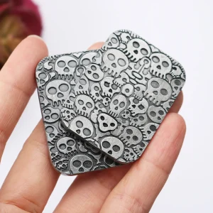 Ready to Ship Portable Magnetic Metal Fidget Slider with Skull Pattern for ADHD Stress Relief EDC Antistress Toy