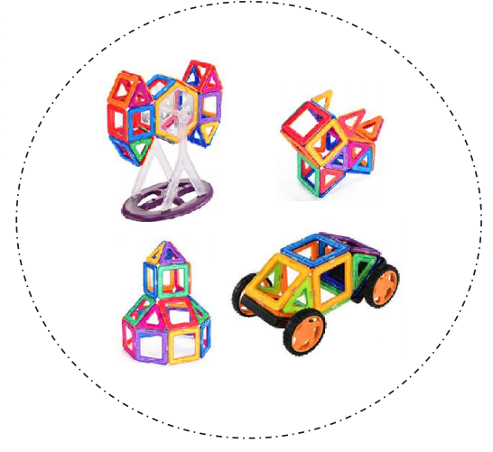 STEM Magnetic Rods and Wheels Set - Creative Educational Toy for Kids