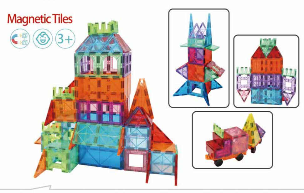 Building Magnetic Tiles Toys - Educational STEM Toy for Kids