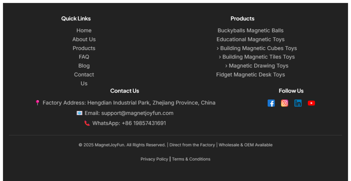 Visual guide to distributors of magnetic building blocks for schools